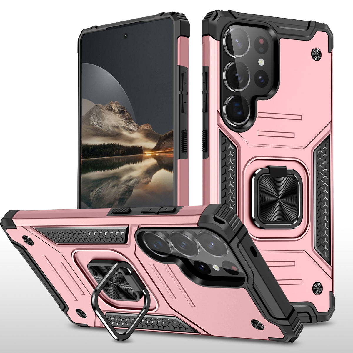 Samsung Galaxy S25 Ultra Rugged Tough Case Shockproof Hybrid Cover PINK