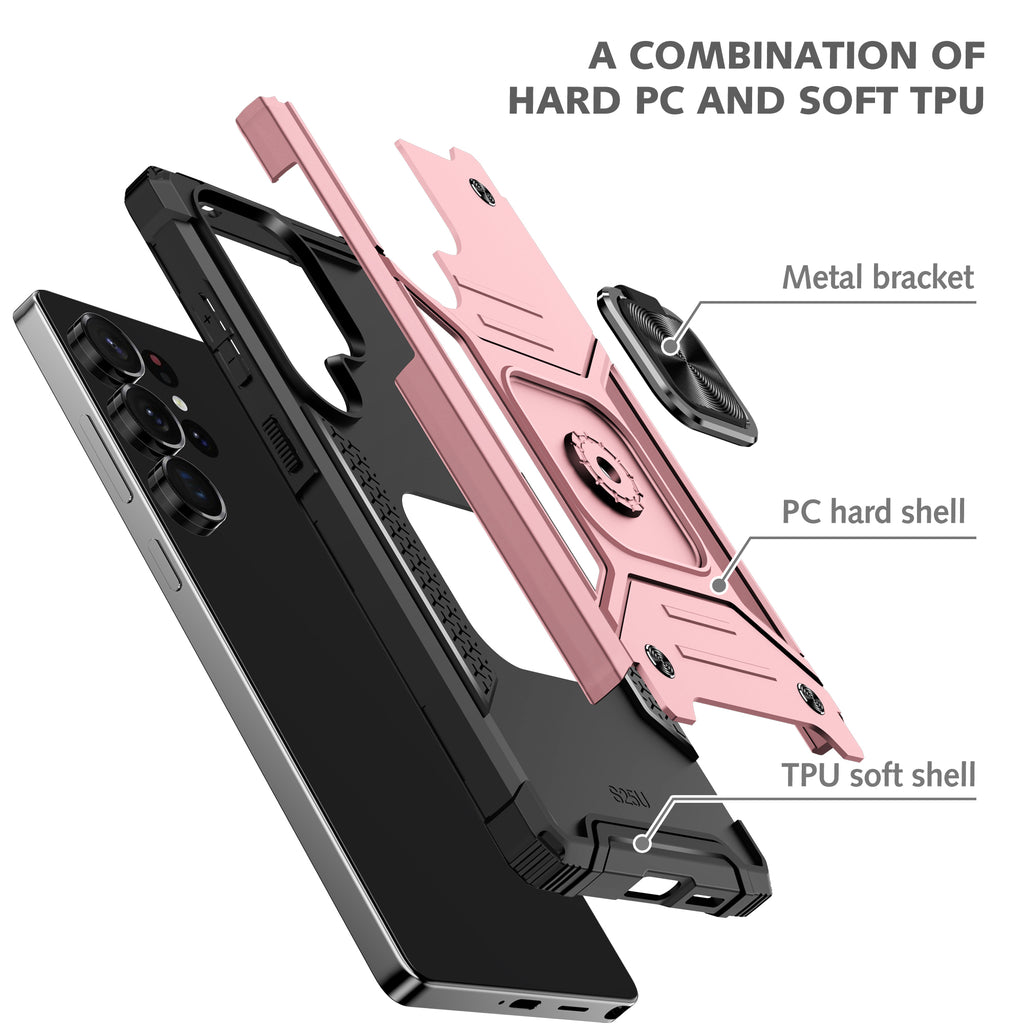 Samsung Galaxy S25 Ultra Rugged Tough Case Shockproof Hybrid Cover PINK