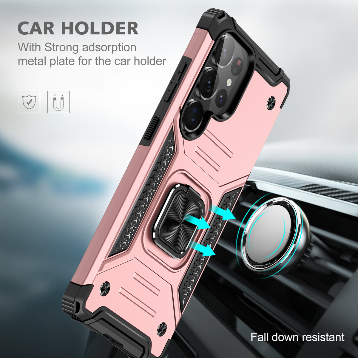 Samsung Galaxy S25 Ultra Rugged Tough Case Shockproof Hybrid Cover PINK