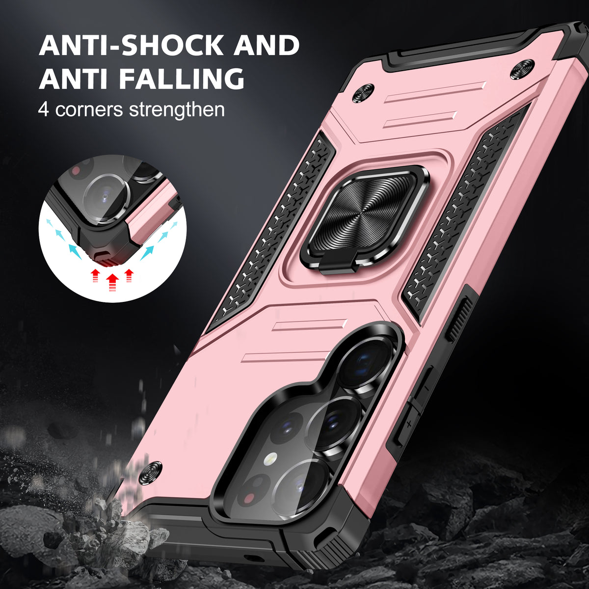 Samsung Galaxy S25 Ultra Rugged Tough Case Shockproof Hybrid Cover PINK