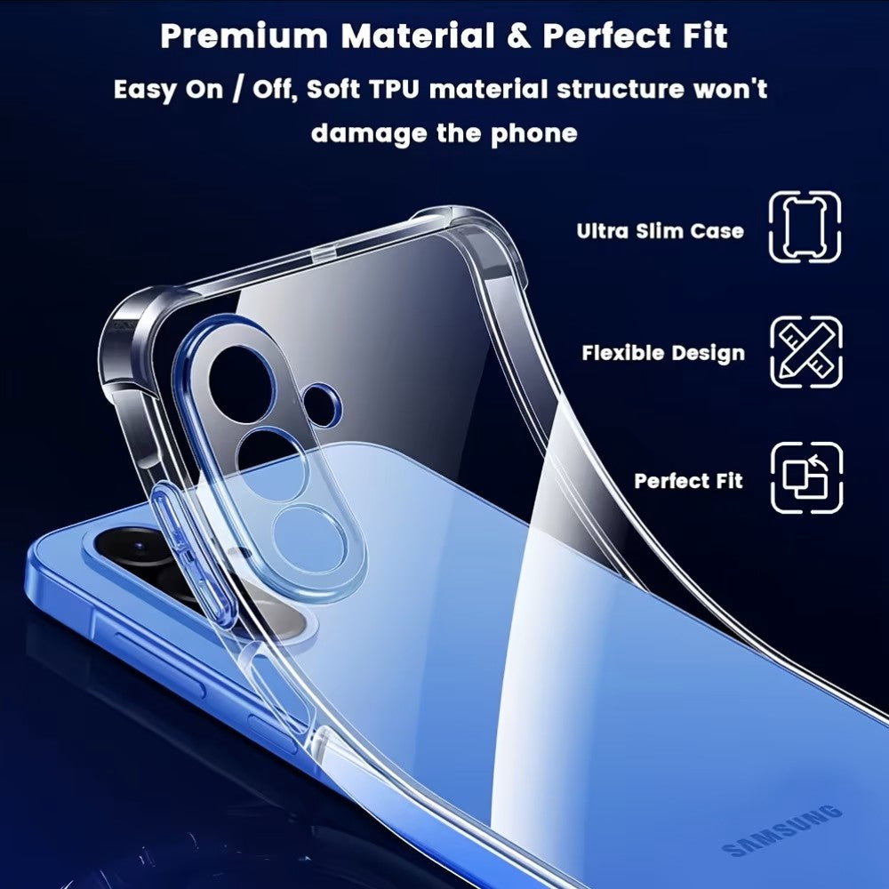 Shockproof Clear Gel Case for Samsung S26 Plus