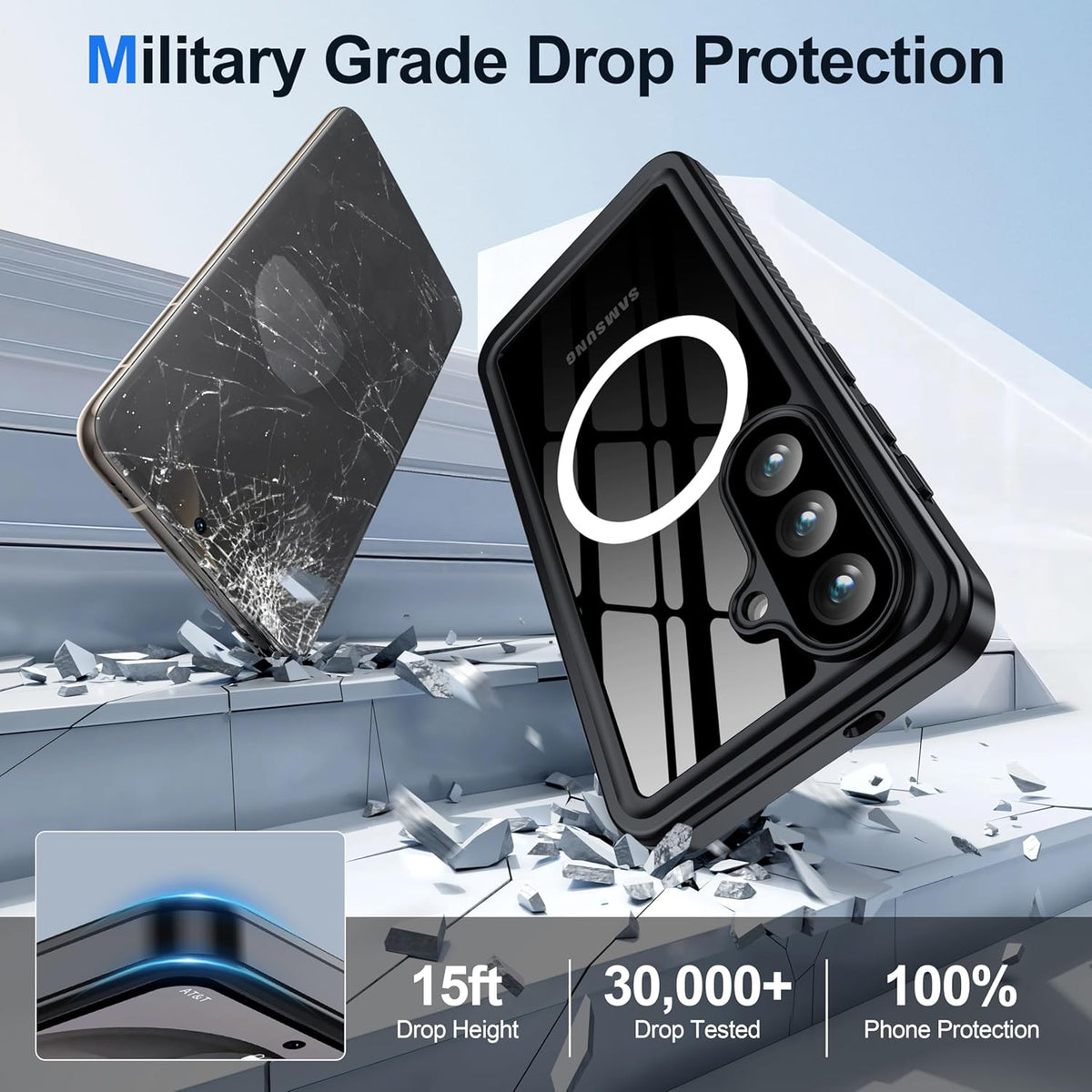 Waterproof Case MagSafe Compatible for Samsung Galaxy S26