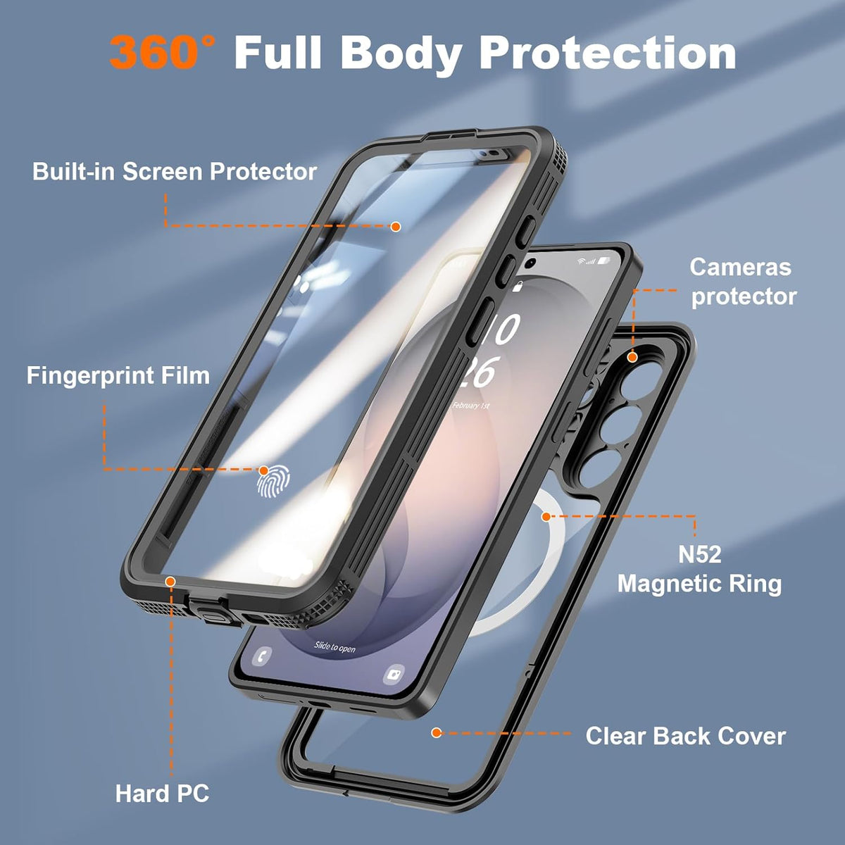 Samsung Galaxy S26 Redpepper Waterproof Case [Black] Magsafe
