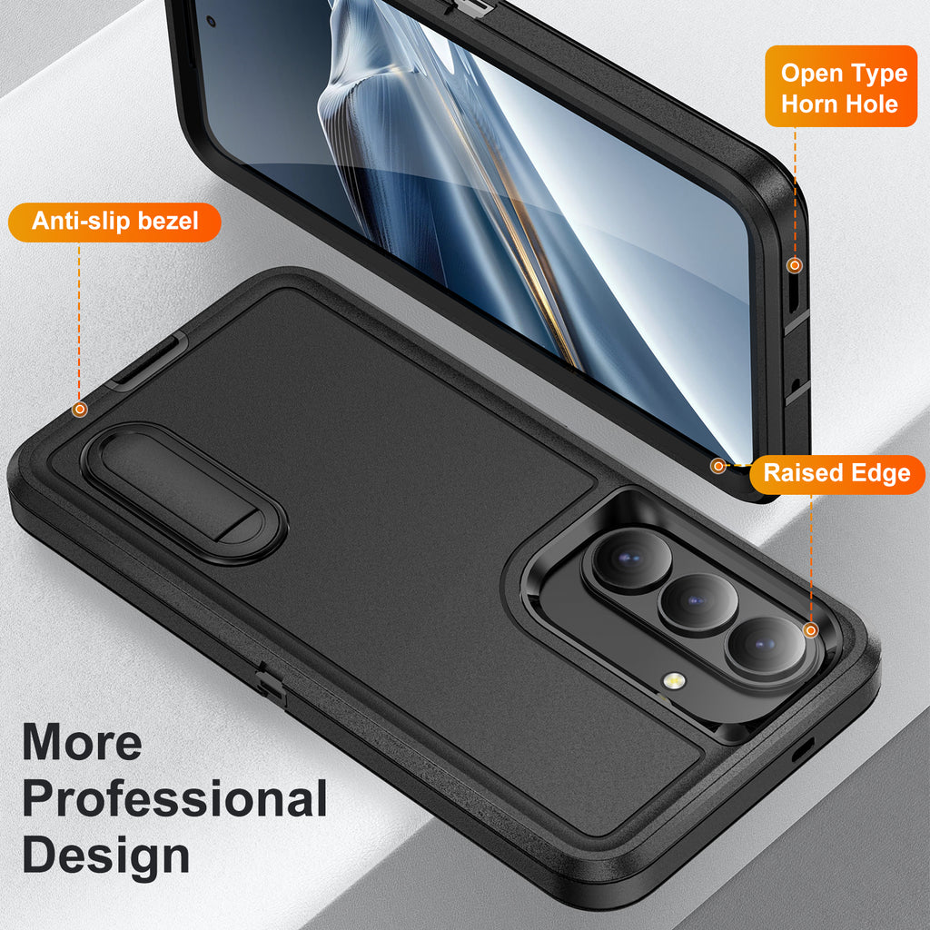 Samsung S26 Plus Case Shockproof Armor Kickstand [Full Black]