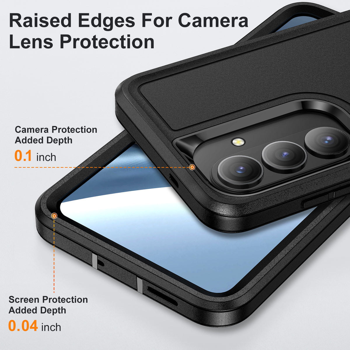 Samsung S26 Plus Case Shockproof Armor Kickstand [Full Black]