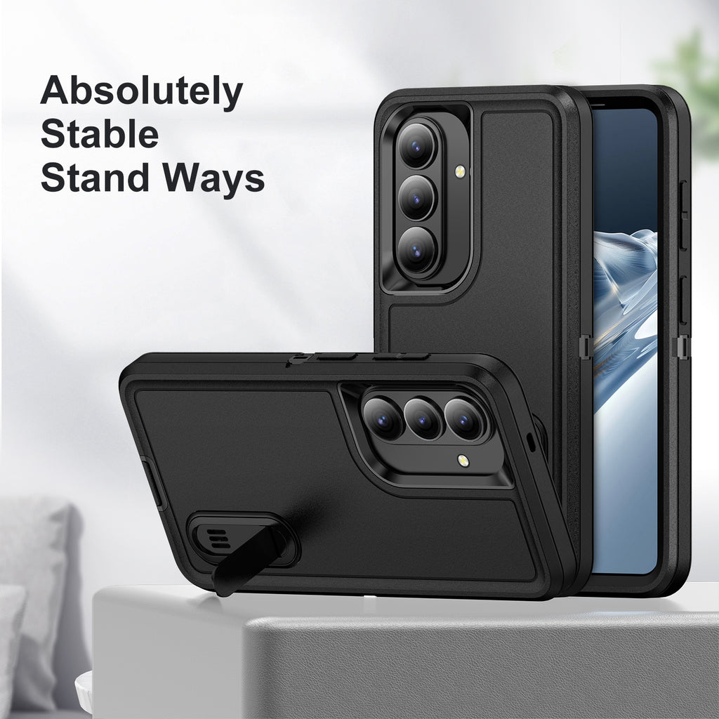 Samsung S26 Plus Case Shockproof Armor Kickstand [Full Black]
