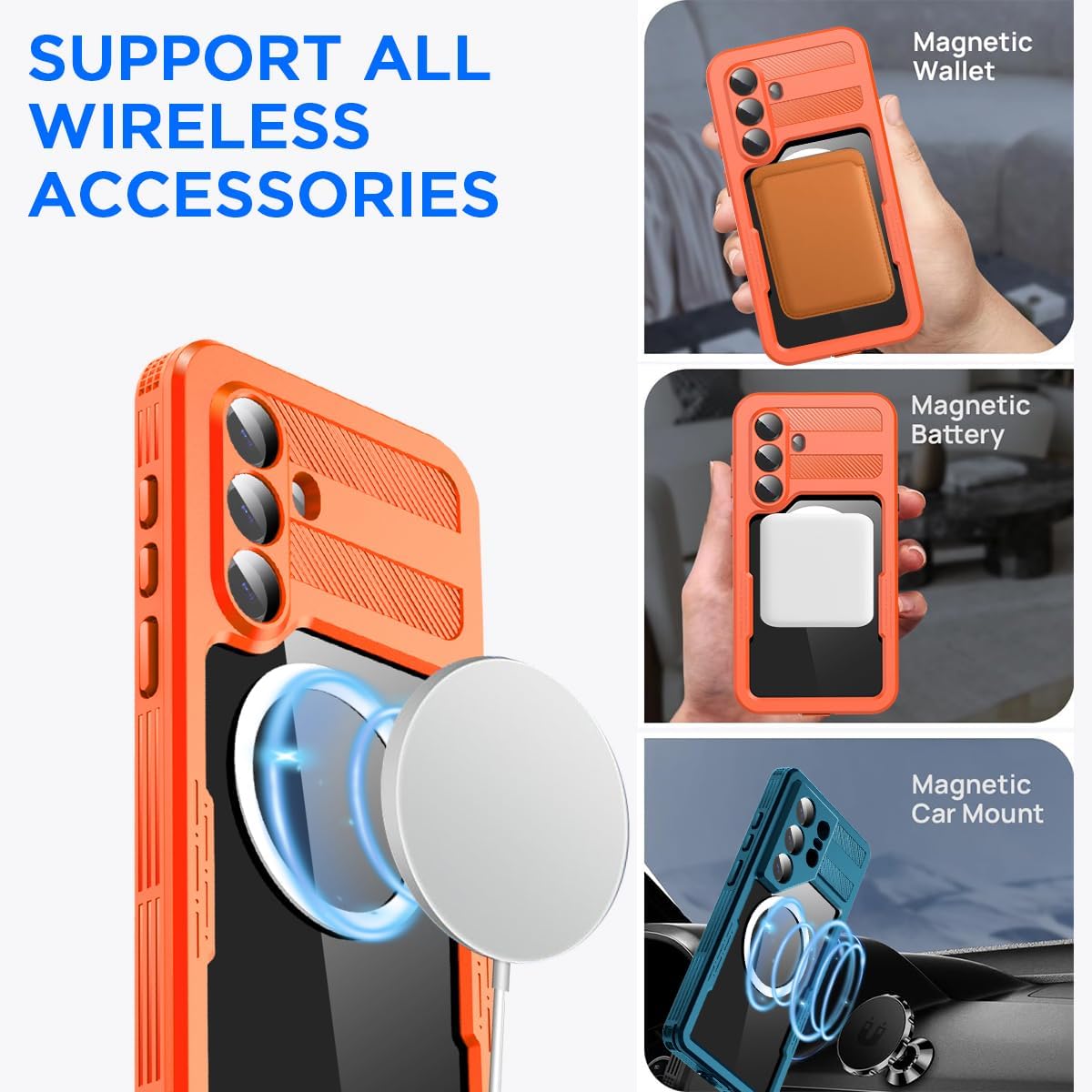 Samsung Galaxy S26 Plus Redpepper Waterproof Case [Orange] Magsafe