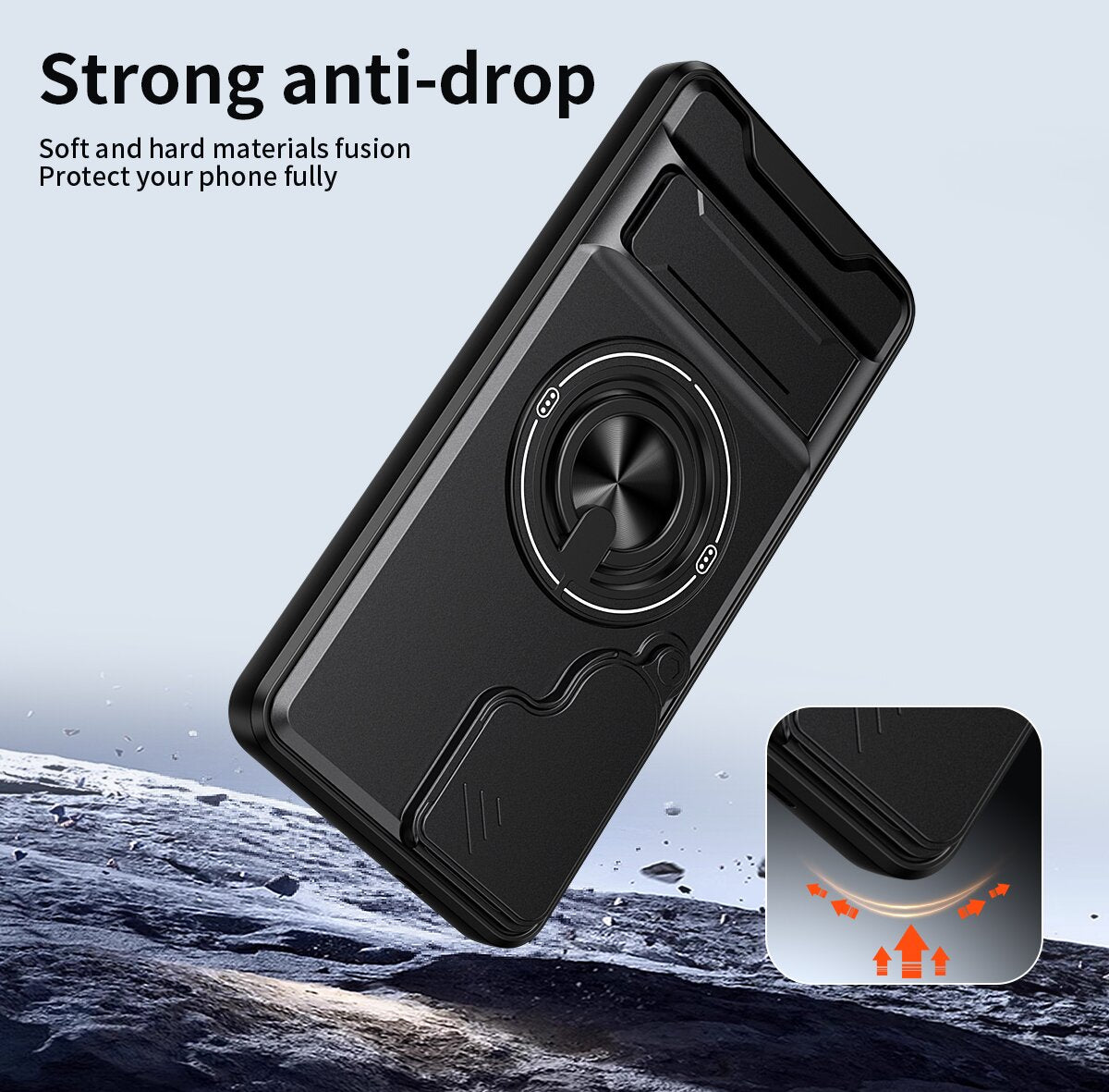 Samsung S26 Plus Magnetic Kickstand Case with Camera Slide Cover RED