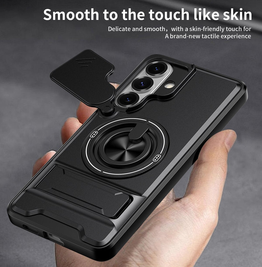 Samsung S26 Plus Magnetic Kickstand Case with Camera Slide Cover RED