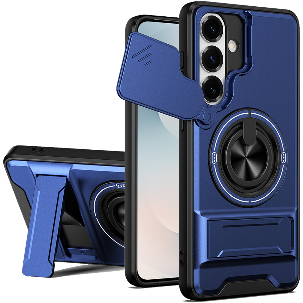 Samsung S26 Plus Magnetic Kickstand Case with Camera Slide Cover BLUE