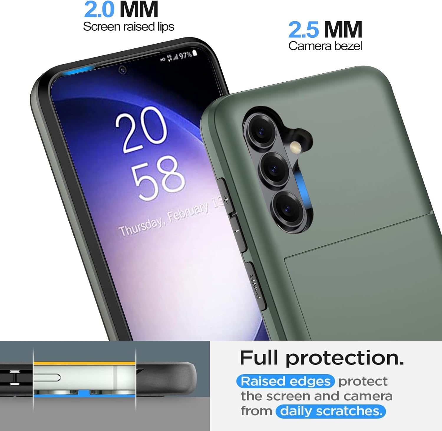 Samsung Galaxy S26 Plus Shockproof Wallet Case Card Cover GREEN