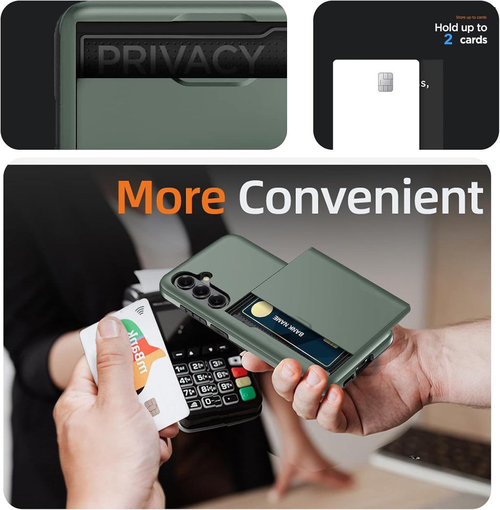 Samsung Galaxy S26 Plus Shockproof Wallet Case Card Cover GREEN
