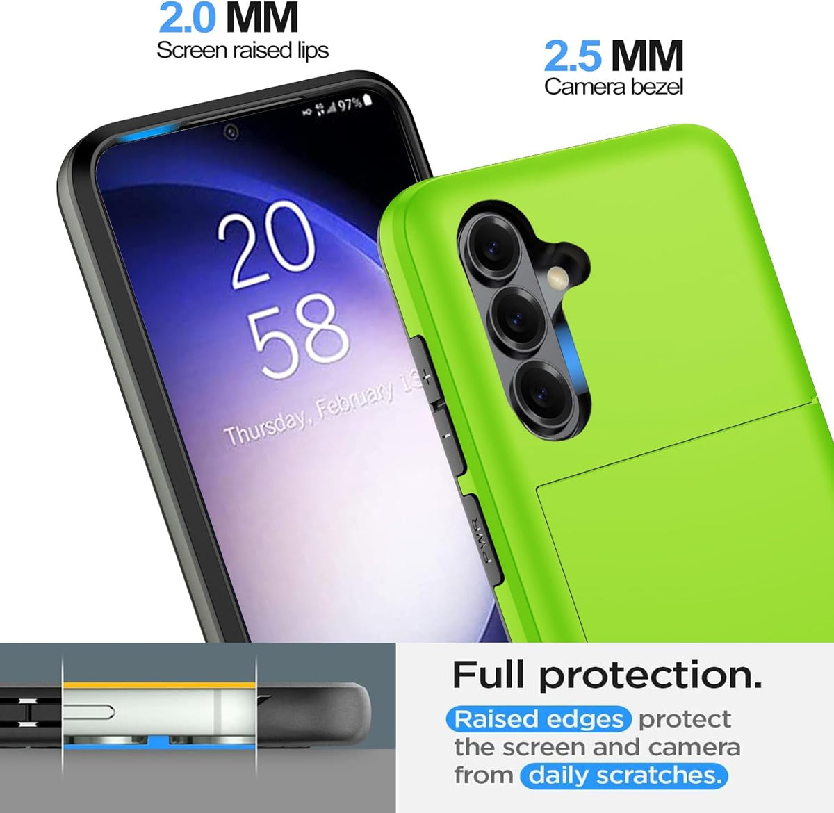 Samsung Galaxy S26 Plus Shockproof Wallet Case Card Cover GREEN
