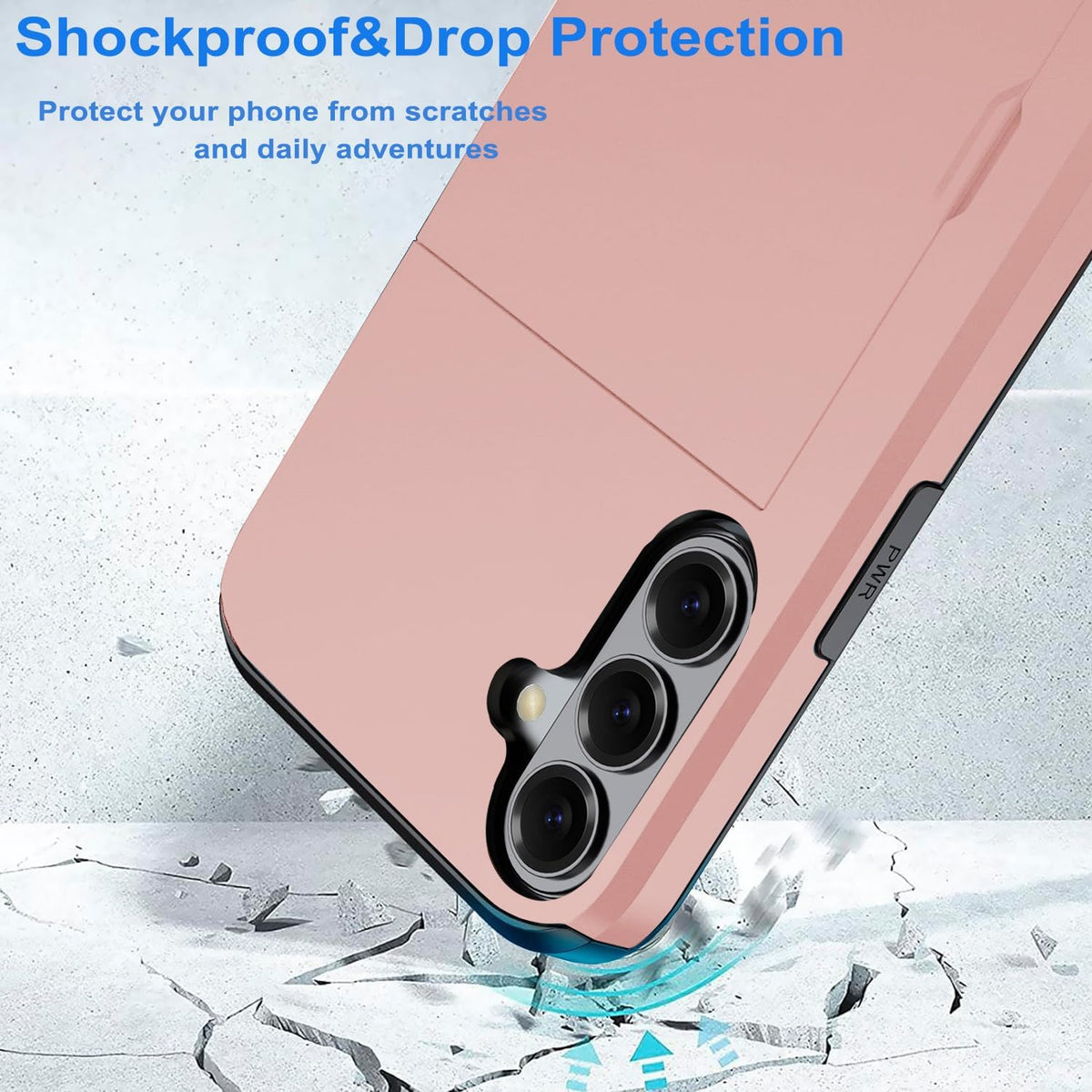 Samsung Galaxy S26 Plus Shockproof Wallet Case Card Cover PINK