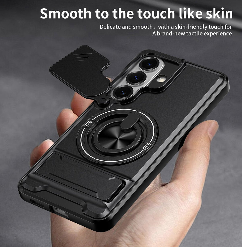 Samsung S26 Magnetic Kickstand Case with Camera Slide Cover RED