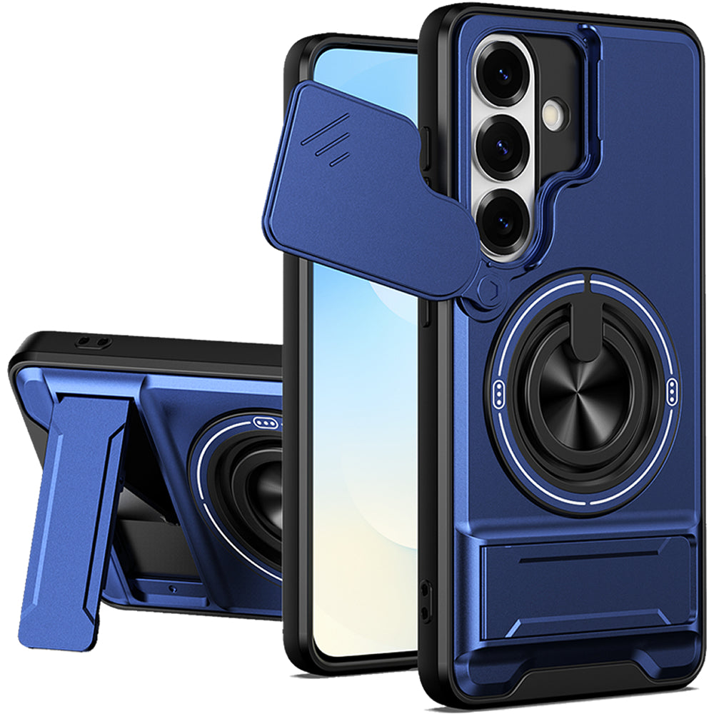 Samsung S26 Magnetic Kickstand Case with Camera Slide Cover BLUE