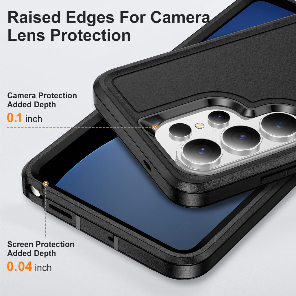 Samsung S26 Ultra Case Shockproof Armor Kickstand [Full Black]