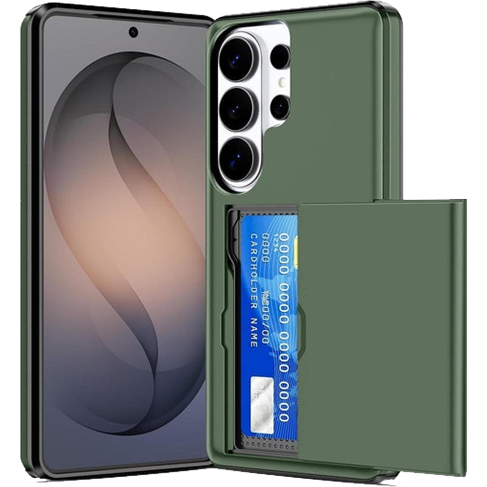 Samsung Galaxy S26 Ultra Shockproof Wallet Case Card Cover GREEN