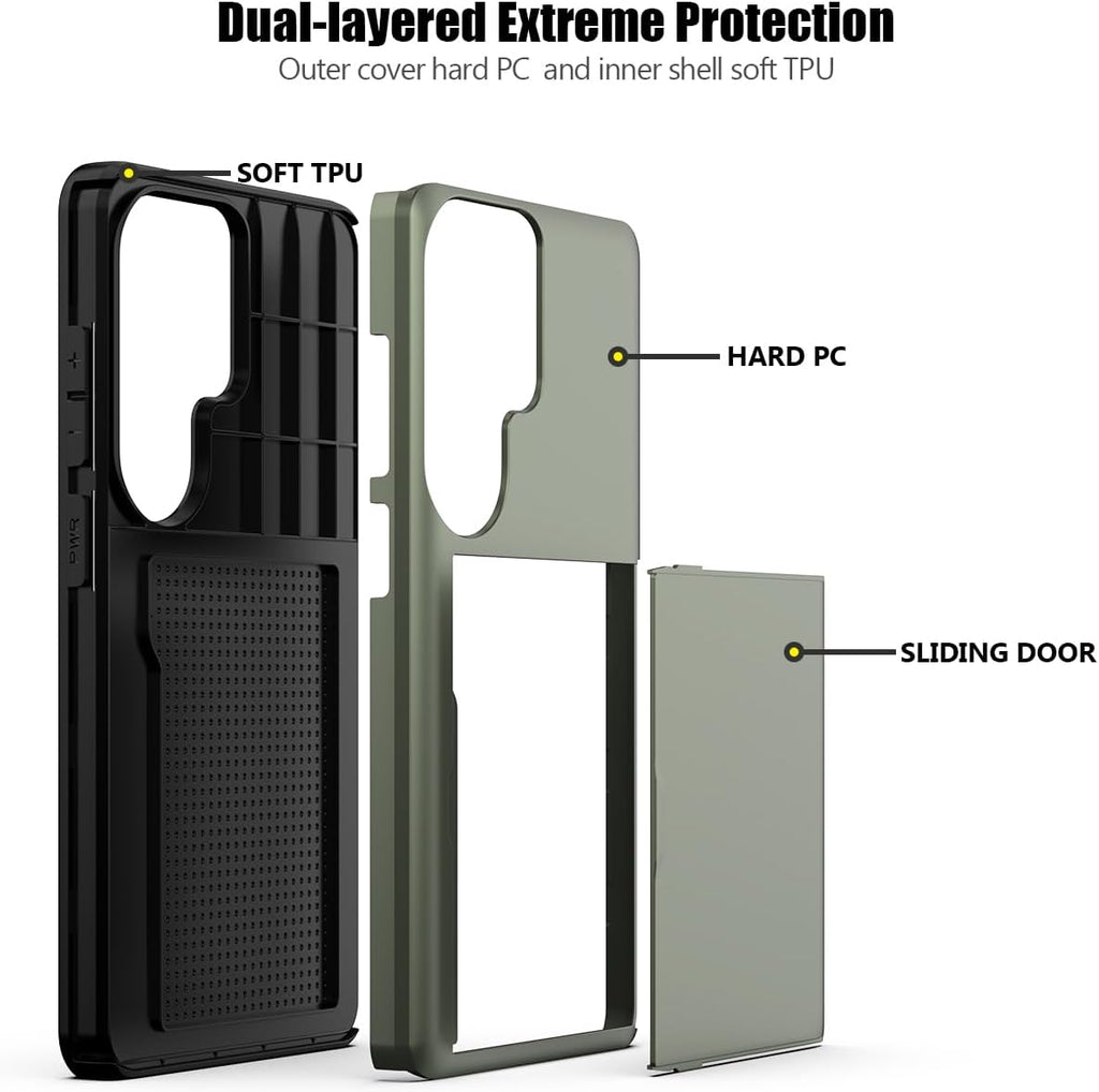 Samsung Galaxy S26 Ultra Shockproof Wallet Case Card Cover GREEN