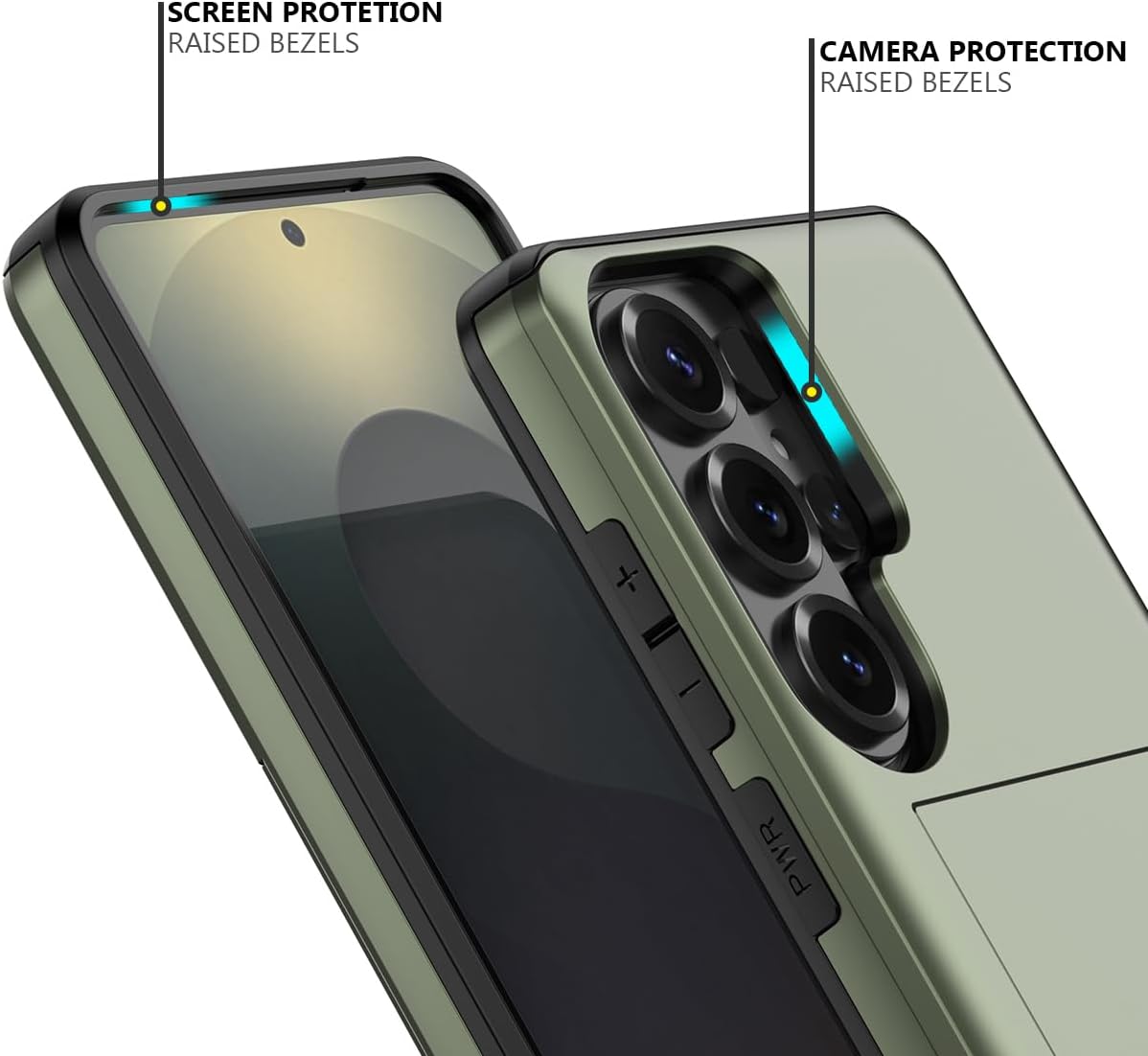 Samsung Galaxy S26 Ultra Shockproof Wallet Case Card Cover GREEN