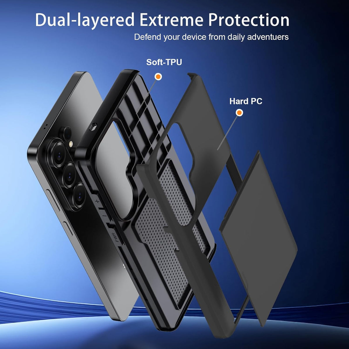 Samsung Galaxy S26 Ultra Shockproof Wallet Case Card Cover BLACK