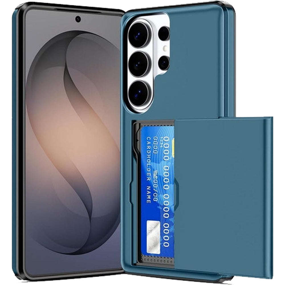 Samsung Galaxy S26 Ultra Shockproof Wallet Case Card Cover BLUE