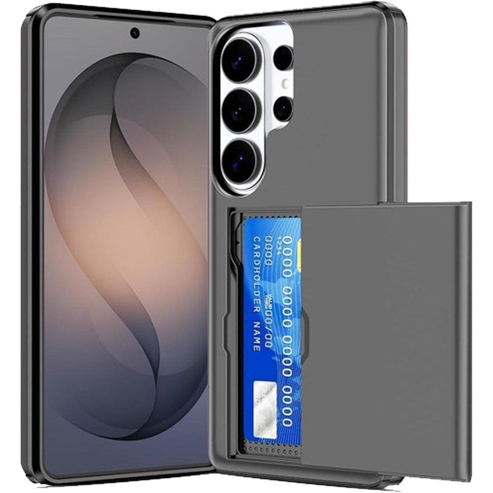 Samsung Galaxy S26 Ultra Shockproof Wallet Case Card Cover GREY