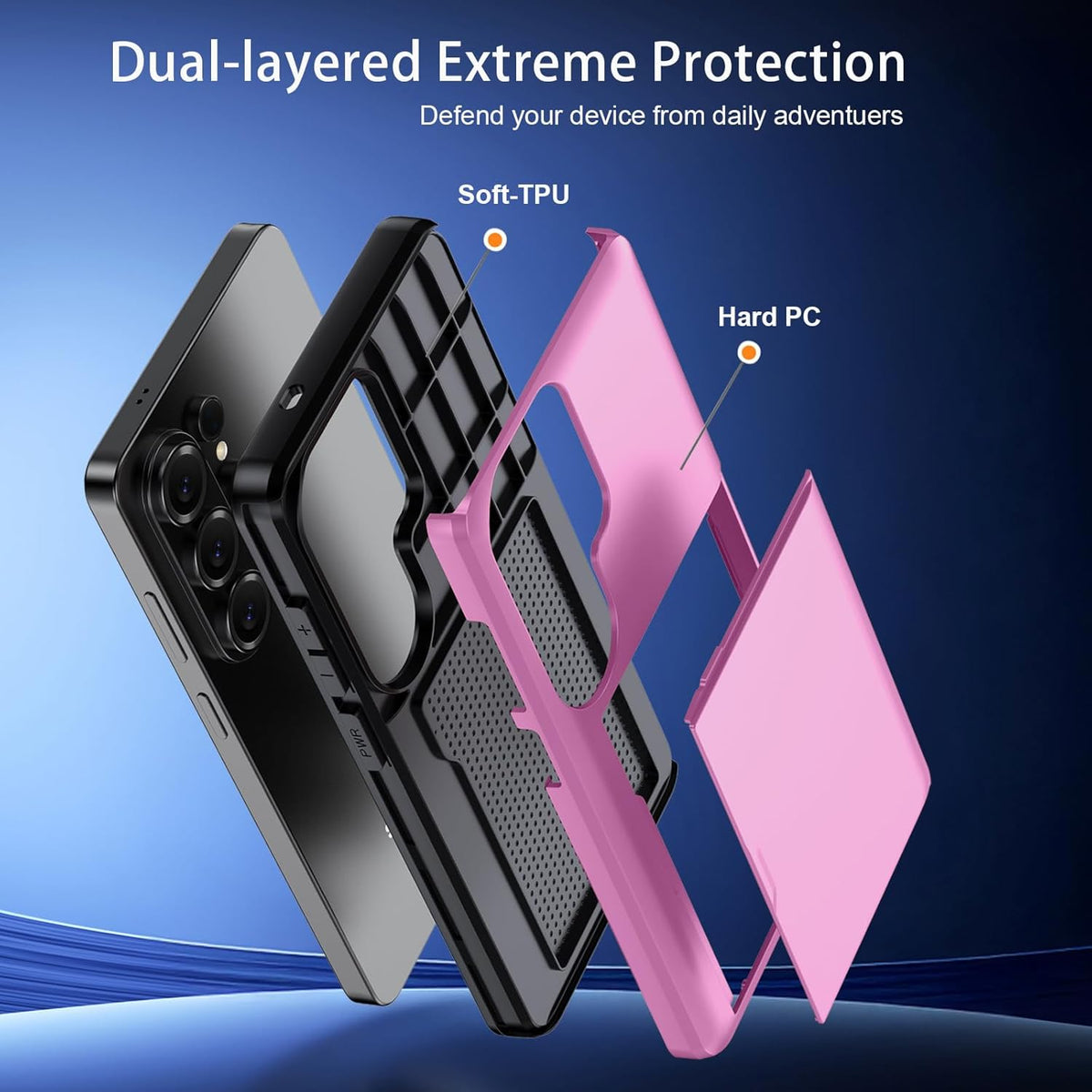 Samsung Galaxy S26 Ultra Shockproof Wallet Case Card Cover HOT PINK