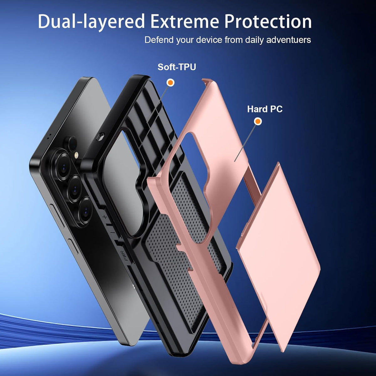 Samsung Galaxy S26 Ultra Shockproof Wallet Case Card Cover PINK