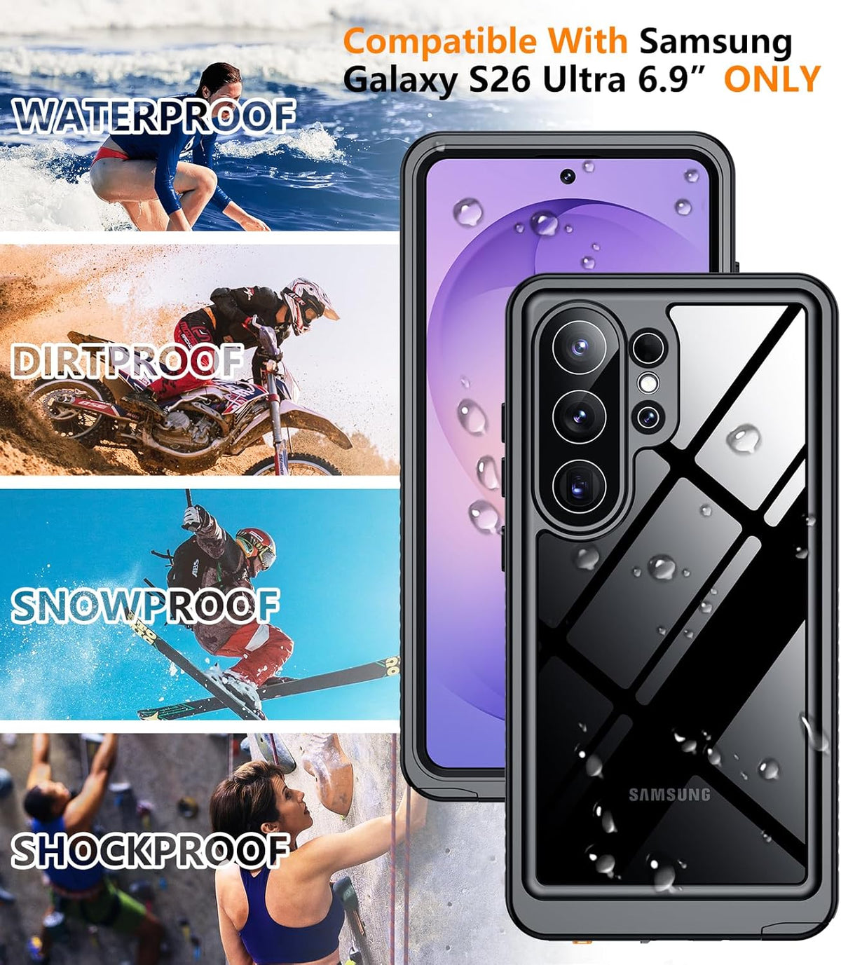 Samsung Galaxy S26 Ultra Shockproof Waterproof Case