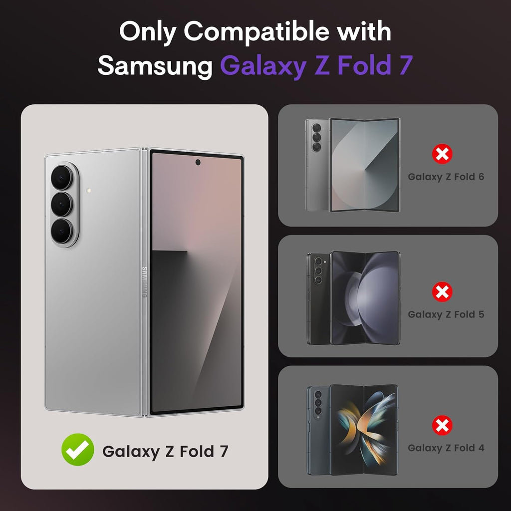 Samsung Z Fold 7 Magnetic Kickstand Case with Camera Slide Cover ORANGE