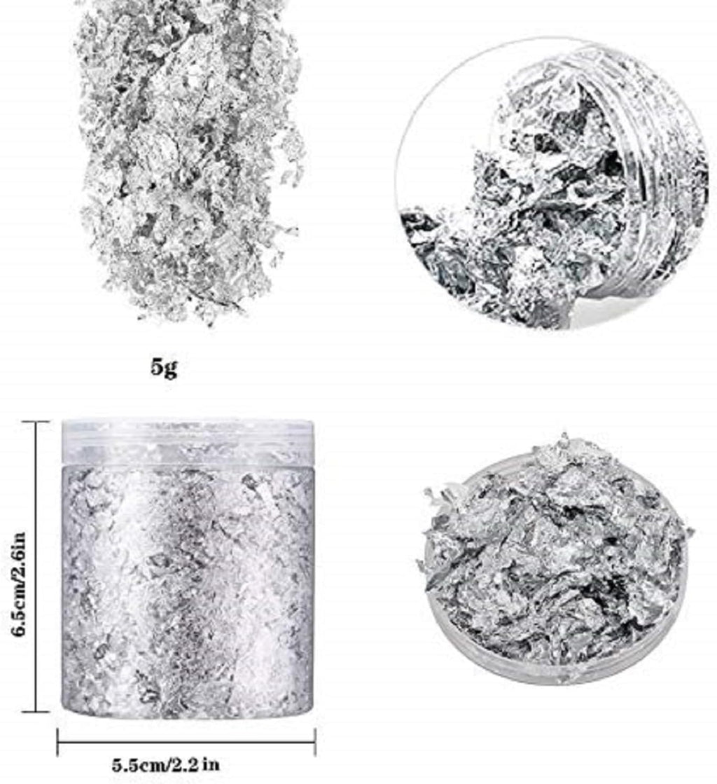 10g Silver Foil Flakes Metallic Leaf for Resin Nail Art Crafts