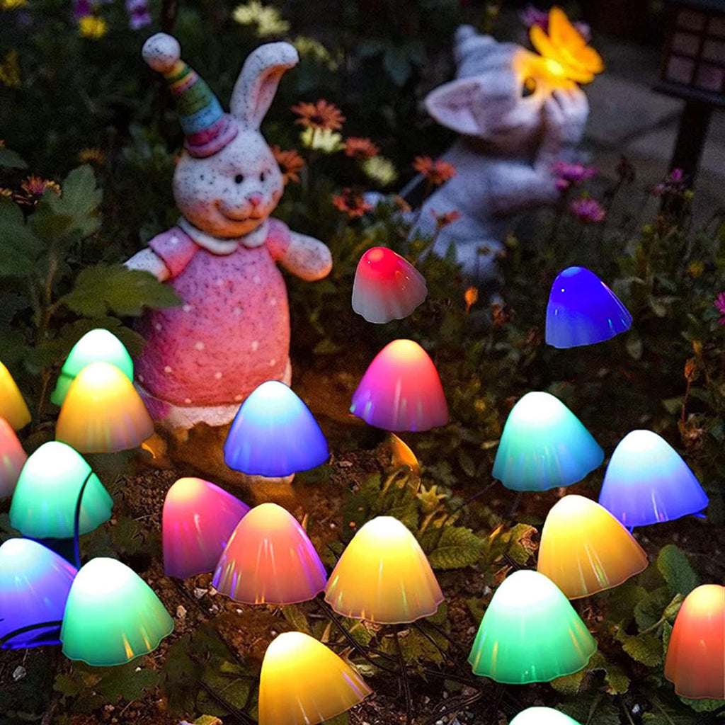 5m 20LED Solar Mushroom String Lights