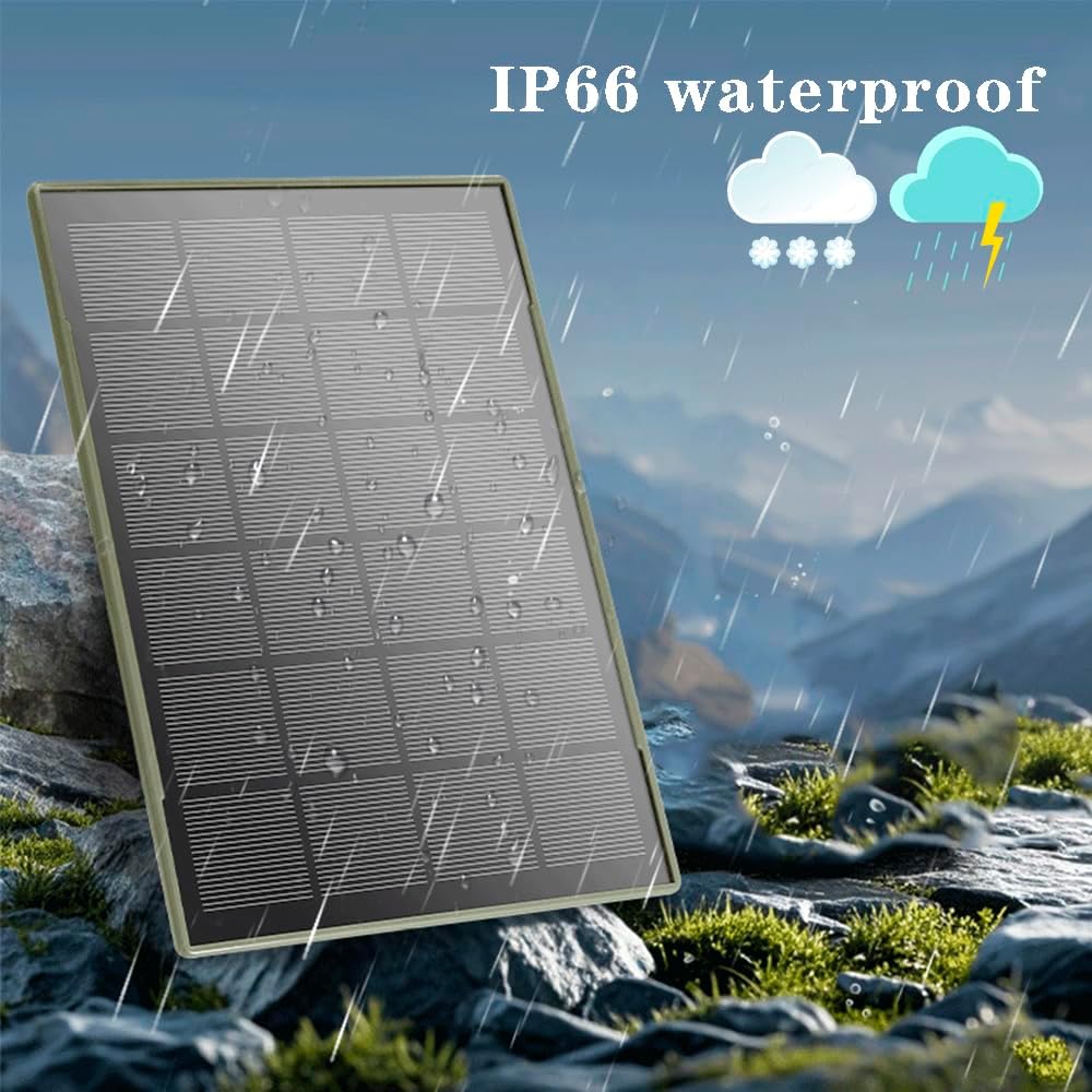 Solar Panel for Security Camera 5W [Army Green]