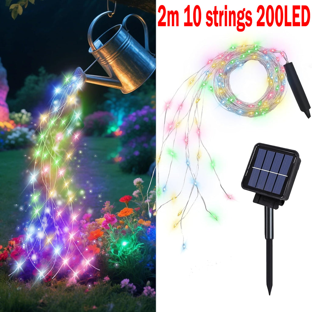 Solar Waterfall Garden String Lights-Multicolor
