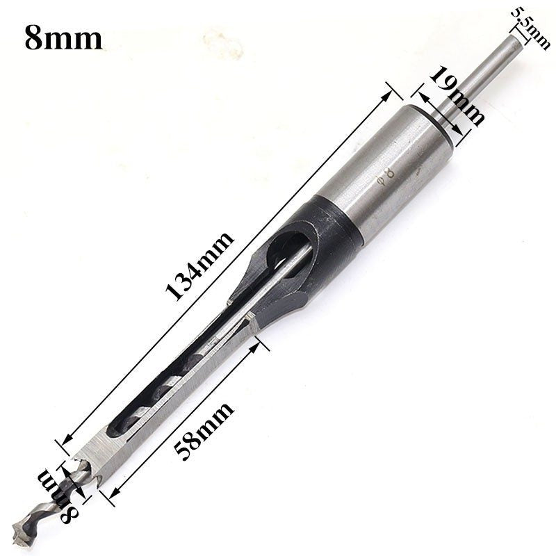 HSS Mortising Chisel Set 4PCS Square Hole Woodworking Drill Bits