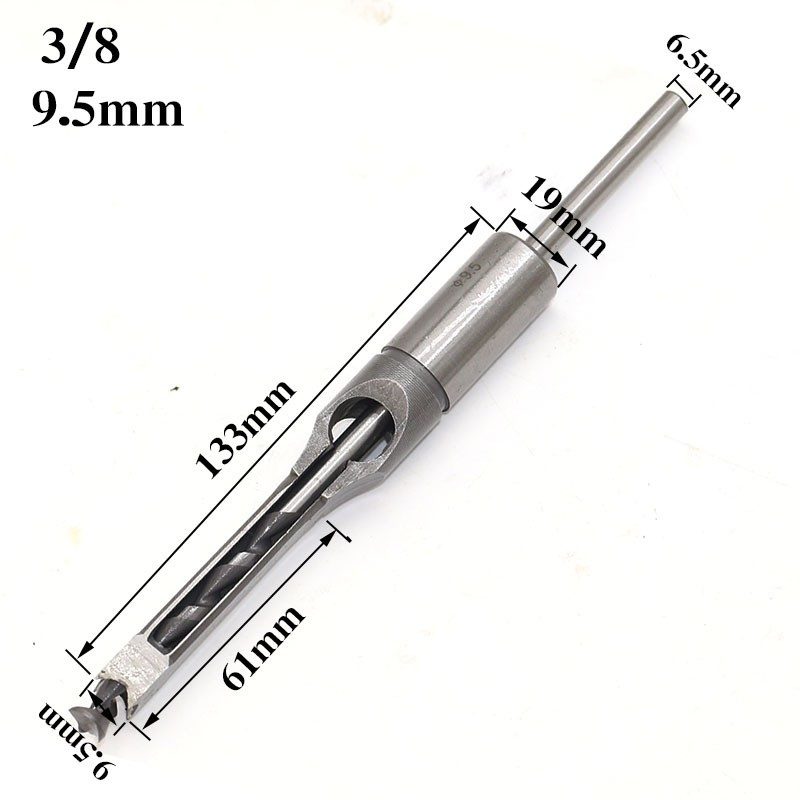 HSS Mortising Chisel Set 4PCS Square Hole Woodworking Drill Bits