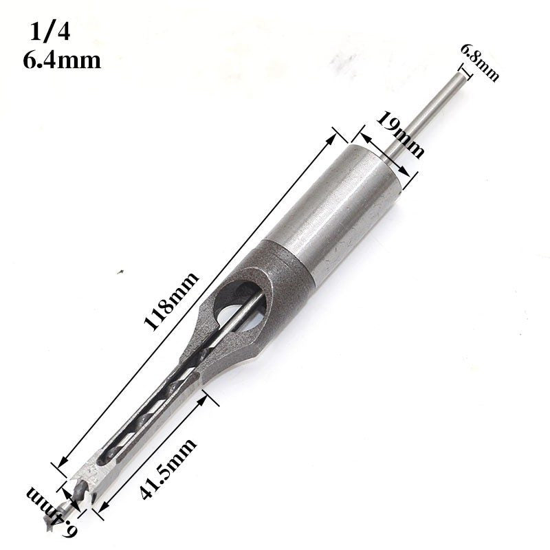 HSS Mortising Chisel Set 4PCS Square Hole Woodworking Drill Bits