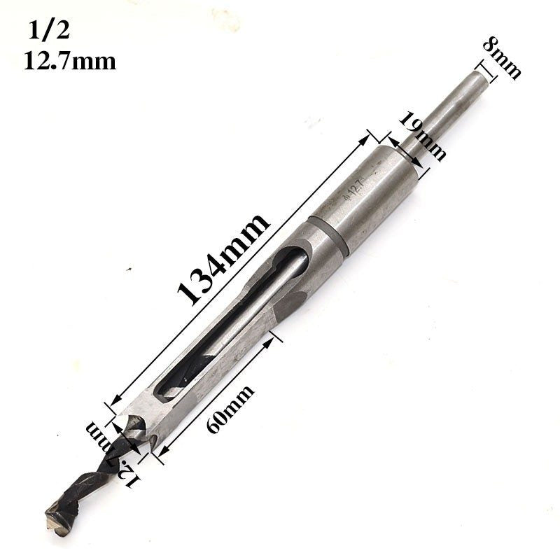 HSS Mortising Chisel Set 4PCS Square Hole Woodworking Drill Bits