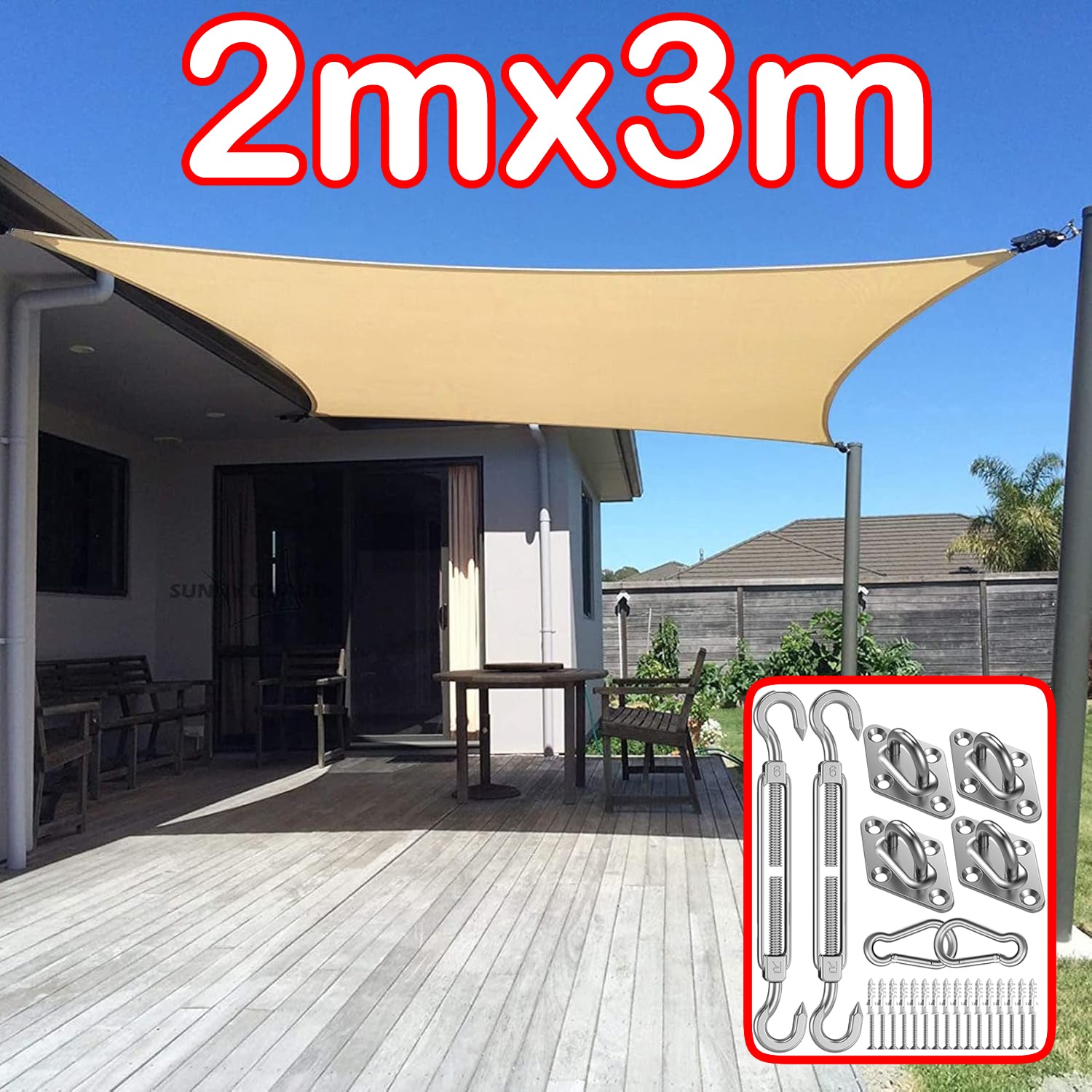 Sun Shade Sail 2m*3m