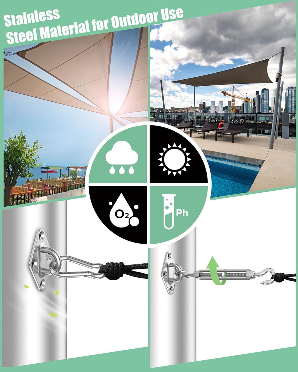 Sun Shade Sail Hardware