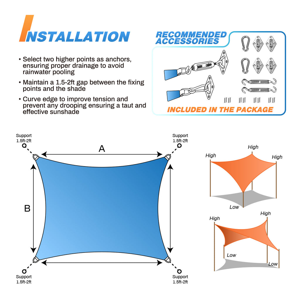 Sun Shade Sail 2m*3m