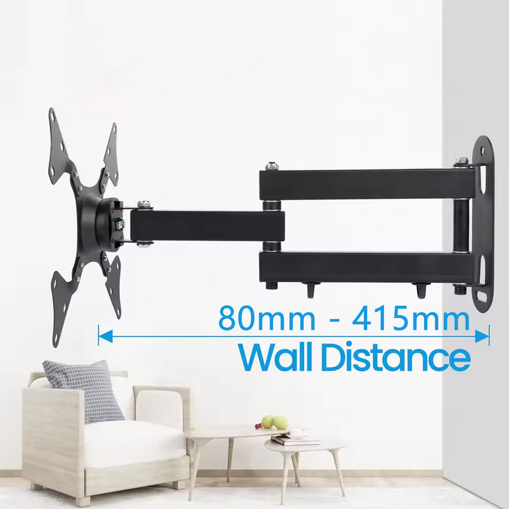 360° Rotating Full Motion TV Wall Mount for 14" - 37" TVs