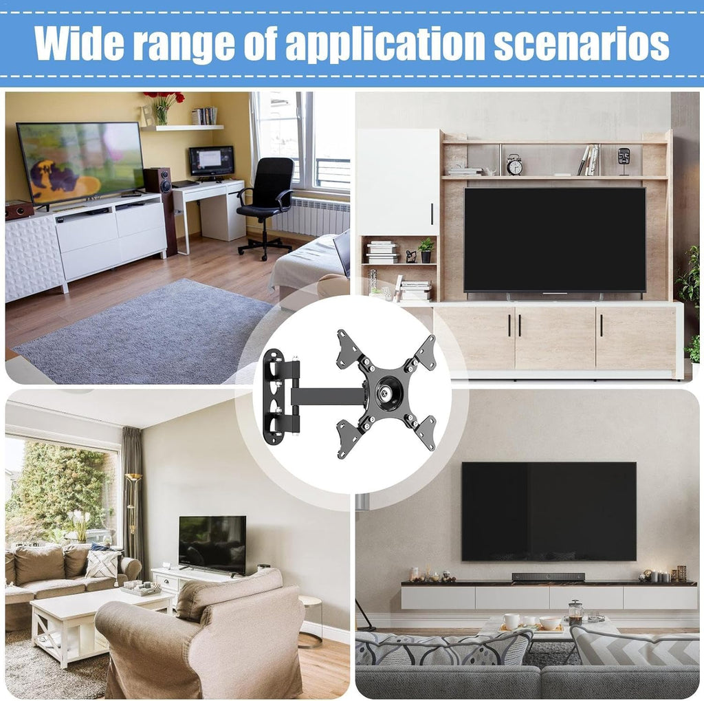 360° Rotating Full Motion TV Wall Mount for 14" - 37" TVs