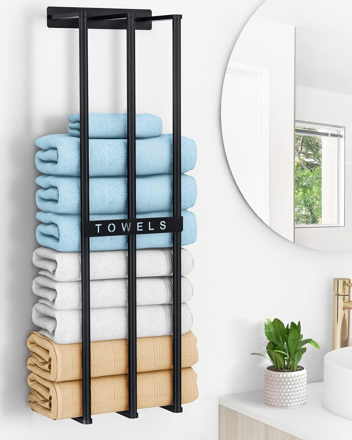 Wall Mounted Towel Rack Bathroom