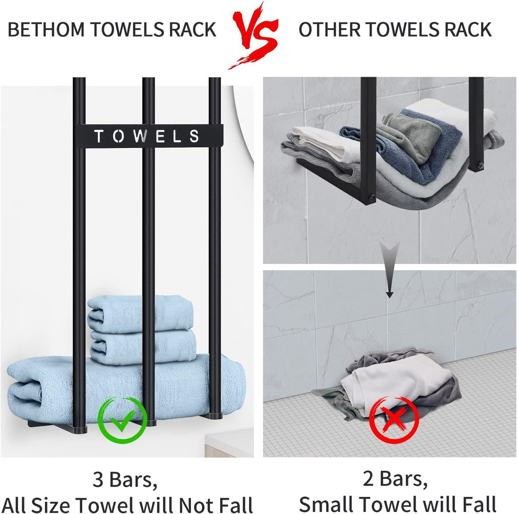 Wall Mounted Towel Rack Bathroom