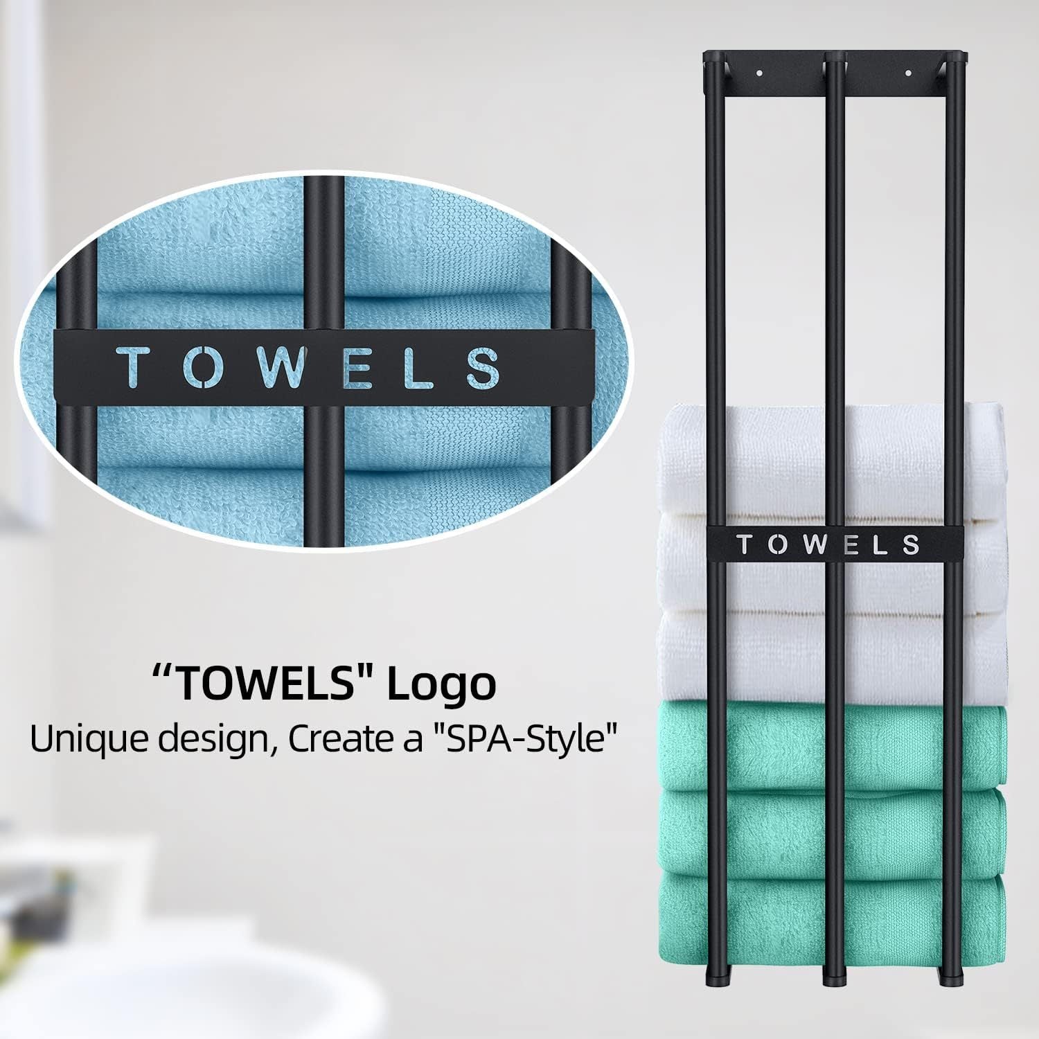 Wall Mounted Towel Rack Bathroom