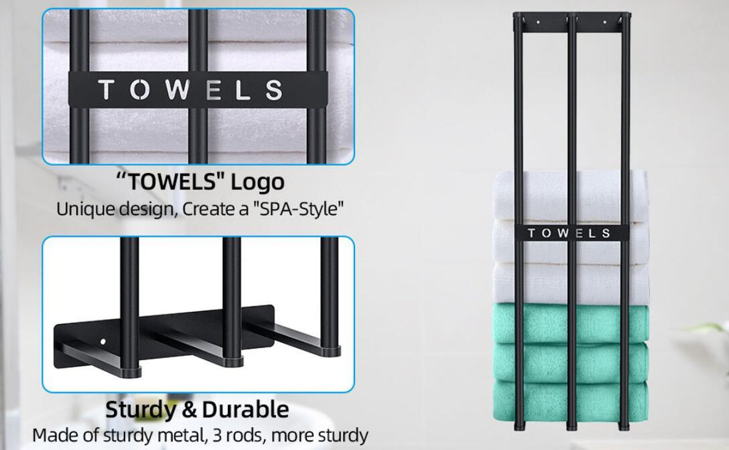 Wall Mounted Towel Rack Bathroom