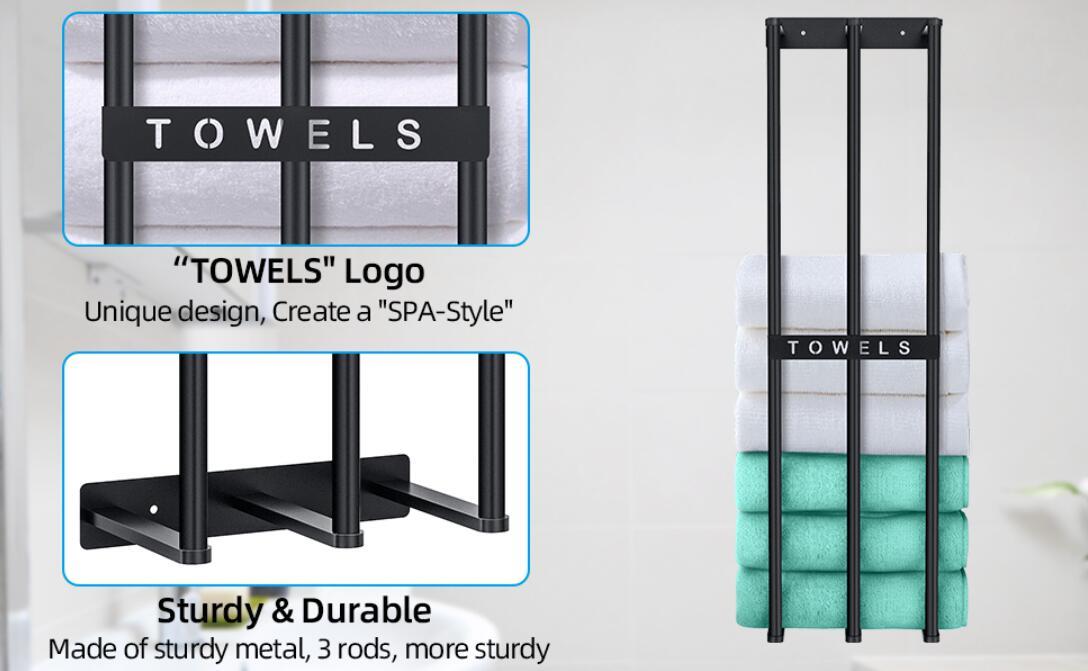 Wall Mounted Towel Rack Bathroom