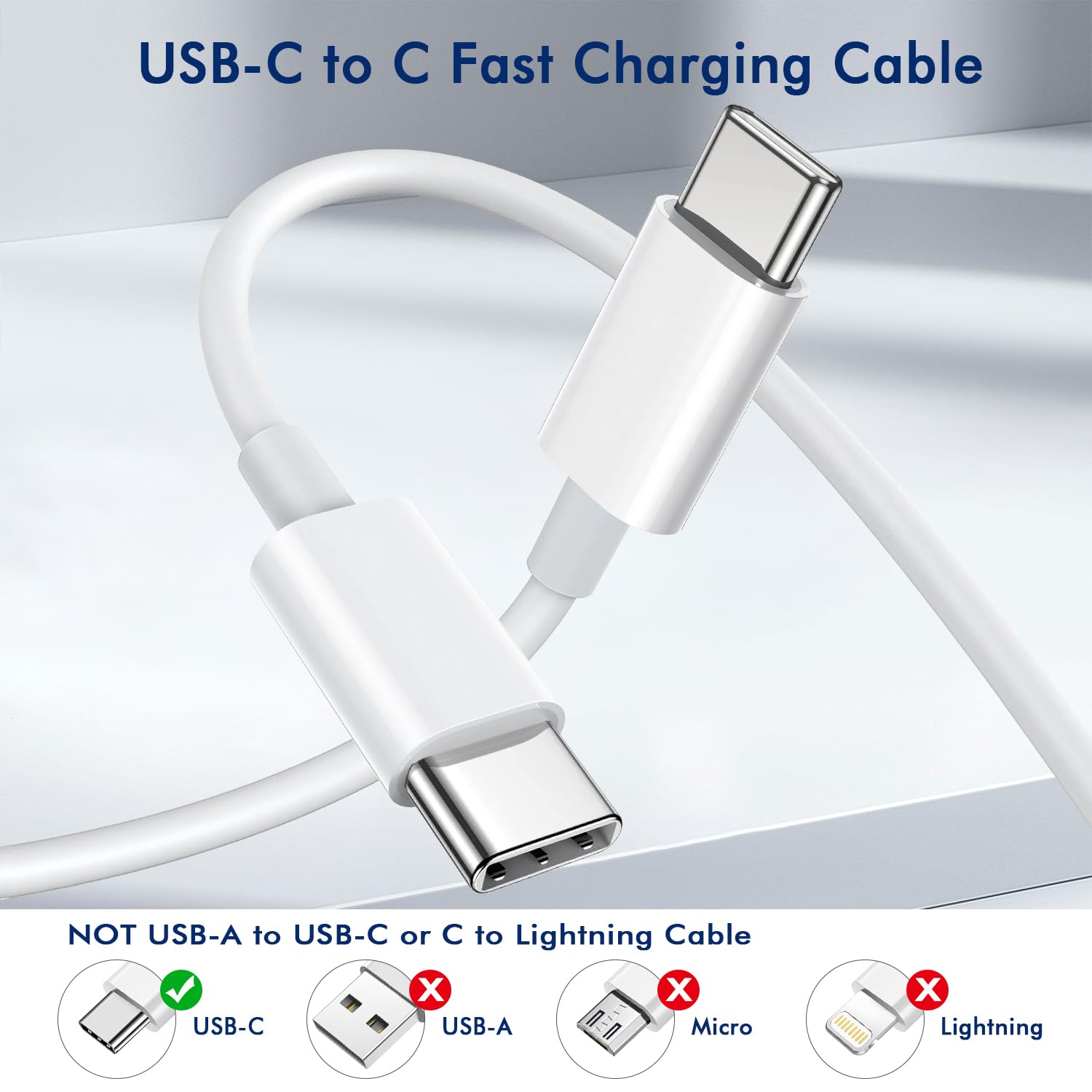 USB C to USB C Fast Charging Cable for Samsung - 2m
